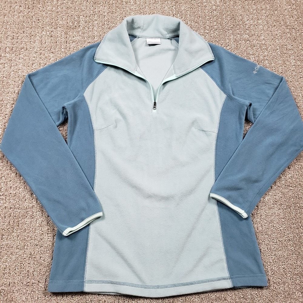Columbia Fleece Pullover Womens M Blue Glacial III Half 1/2 Zip Jacket